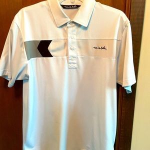 Travis Matthew light blue polo.